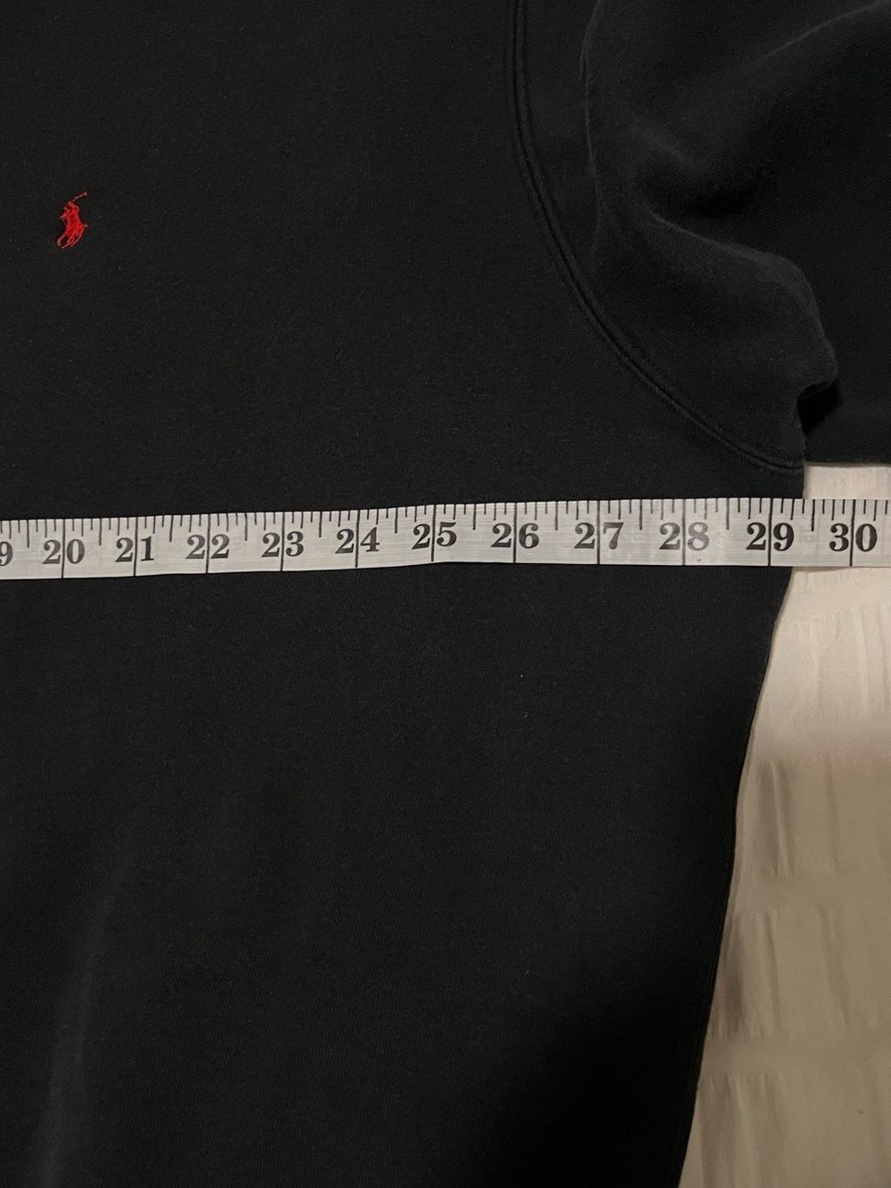 Polo Ralph Lauren Men’s Y2K Black Crewneck Sweatshirt with Red Pony Logo - Picture 5 of 5